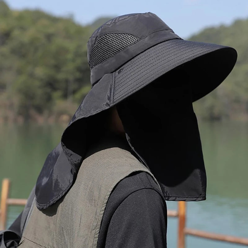 Summer Sun Hats UV Protection Outdoor Hunting Fishing Cap For Men