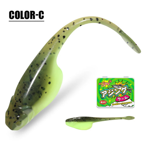 Rosewood Crappie Minnow Shad Soft Baits 5cm Ajing Worm Fishing Lure