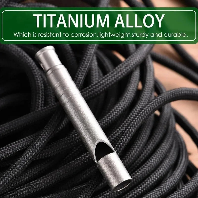 Titanium Whistle Emergency Whistle With Lanyard Safety Survival