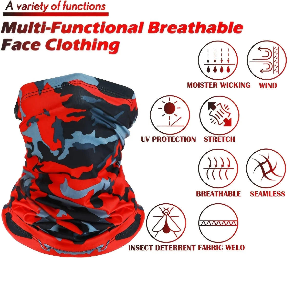 Outdoor UV Protection bandana Scarf Neck Warmer Multifunctional