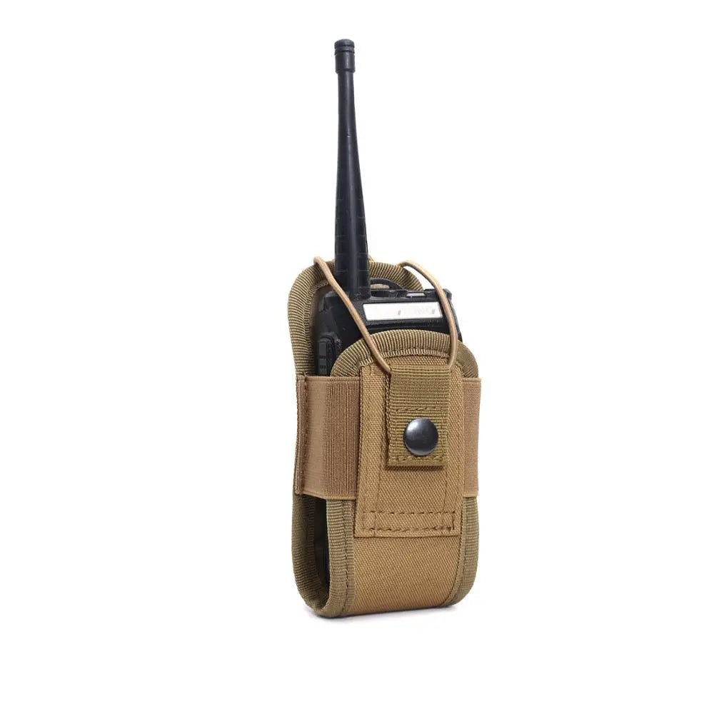 Tactical Walkie Talkie Pouch 600D Oxford Khaki Molle Radio Pouch