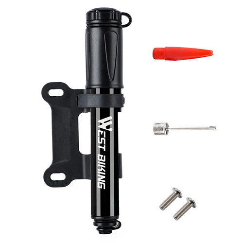 WEST BIKING 100Psi Mini Bike Pump Aluminum Alloy Bicycle Hand Air Pump