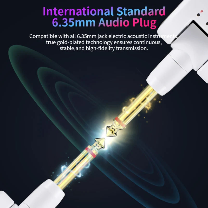 2.4G Wireless Guitar System Rechargeable Guitar Transmitter Receiver