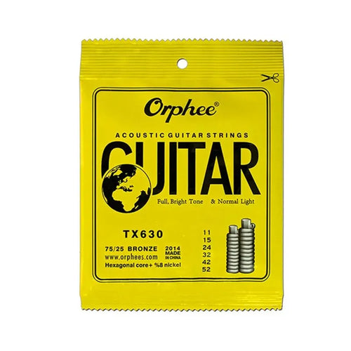 Orphee TX620 630 Acoustic Guitar Strings Hexagonal Core+8% Nickel