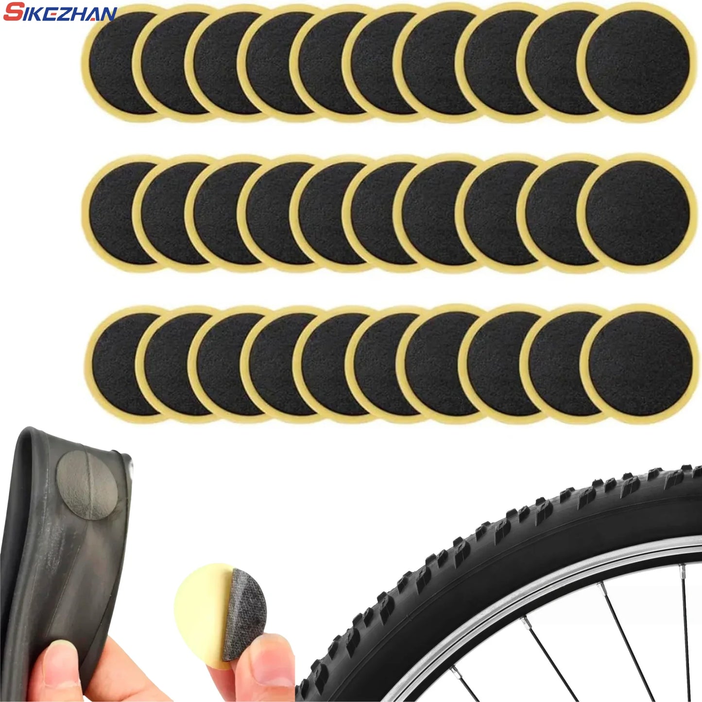 30/20/10PCS Bicycle Glue-free Tire Patches Tool Quick Repairing Tyre