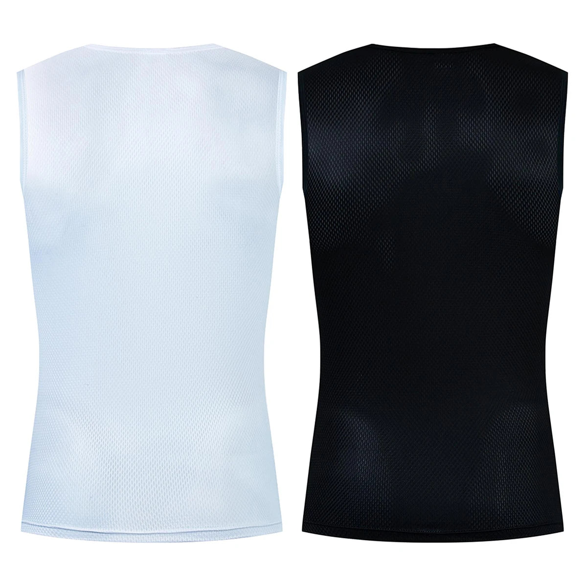 Reflective Cycling Base Layers White Cycling Undershirt Quick Dry Vest