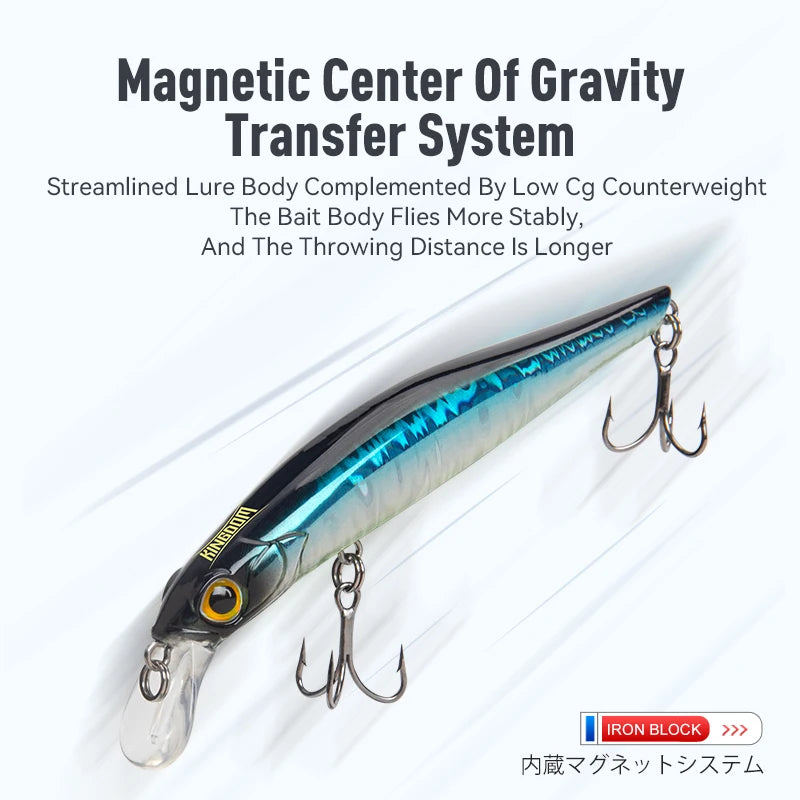 Kingdom Sinking Minnow Saltwater Fishing Lures  Crankbait  Hard Baits