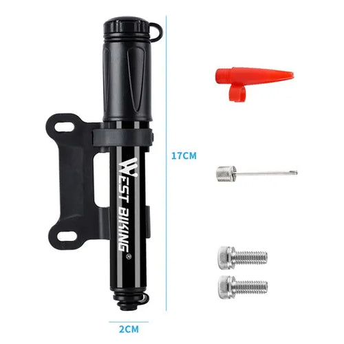 WEST BIKING 100Psi Mini Bike Pump Aluminum Alloy Bicycle Hand Air Pump
