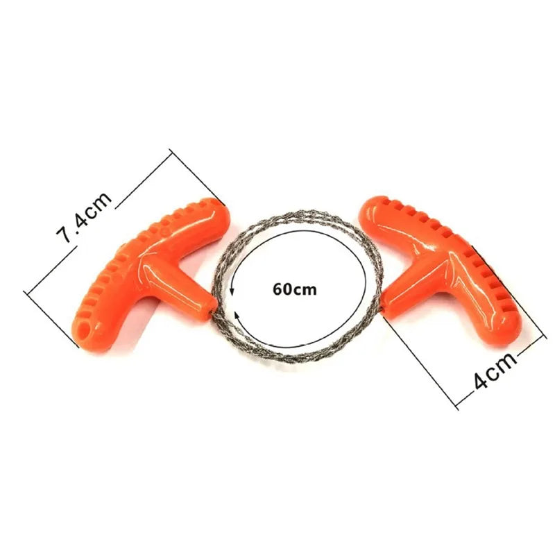 Portable Stainless Steel Wire Saw with Finger Handle Outdoor Camping