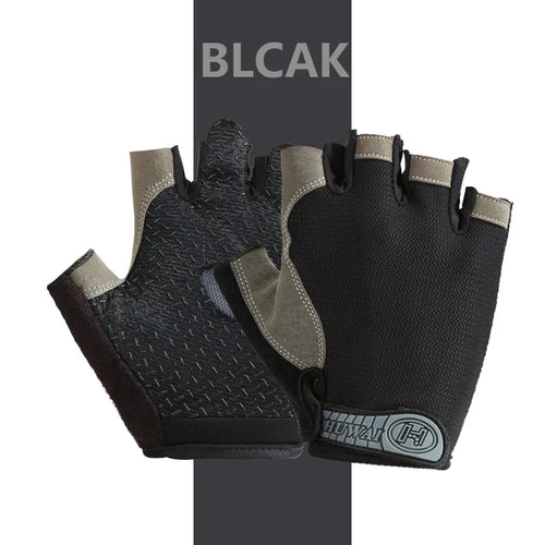Men Cycling Bicycle Gloves Half Finger Gym Gloves Women Mitten