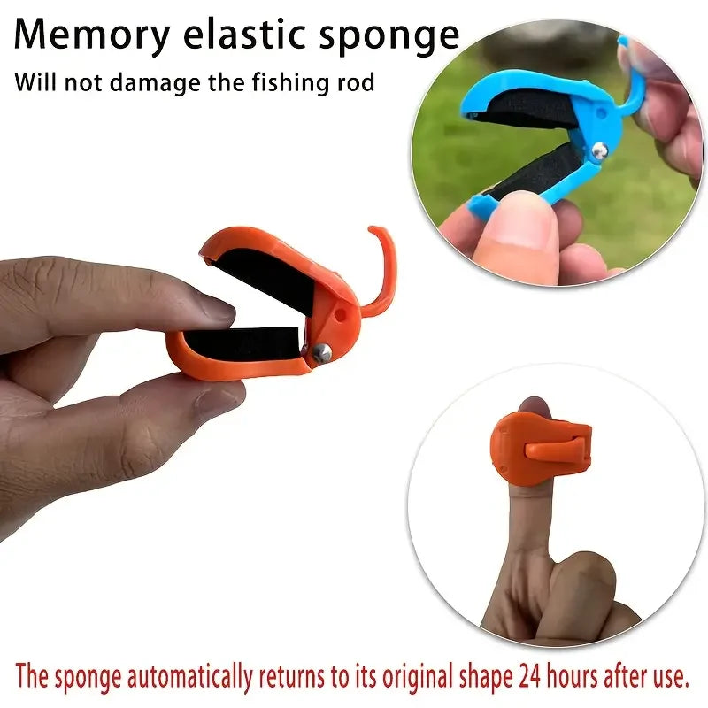 2pcs Quick-Attach Fishing Rod Clip - Tool-Free 1-Hand Holder for