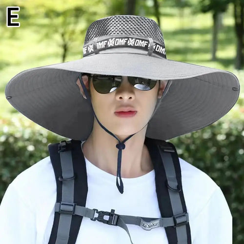 Summer Large Sun Hat Men Women Breathable Fishing Caps Sun UV