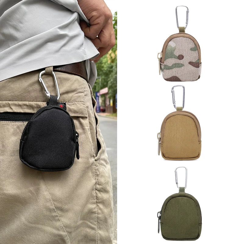 Tactical EDC Key Waist Bag Outdoor Coin Purse Sport Portable Earphone