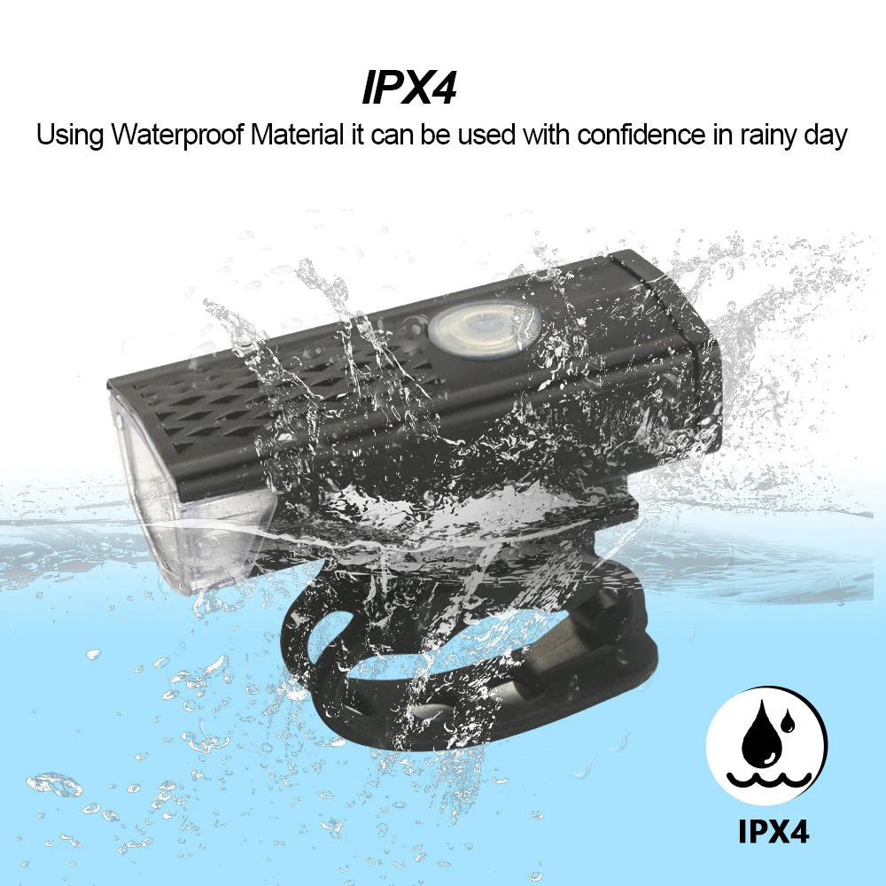 2218 Bike Light Set USB Rechargeable Front Light with Taillight Easy