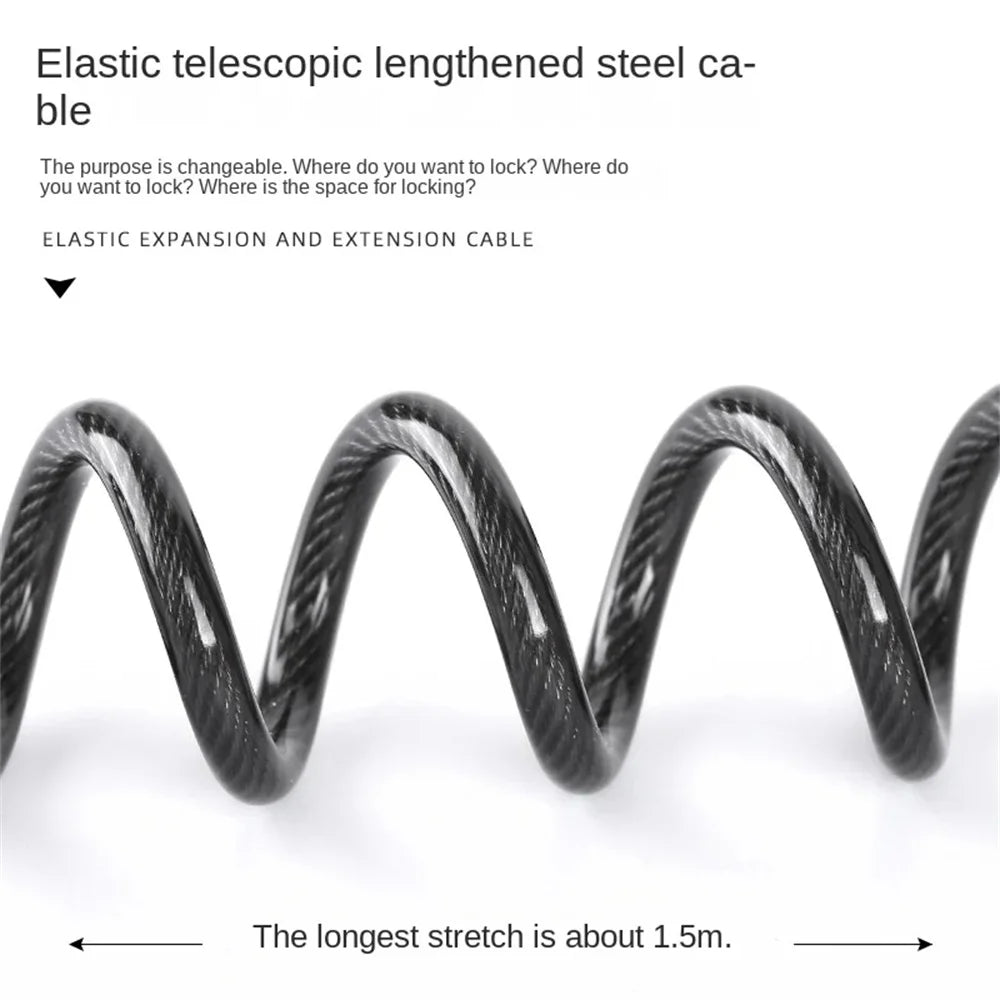 Bicycle Lock Steel Wire Chain Lock Mountain Bike Motorcycle Anti-theft