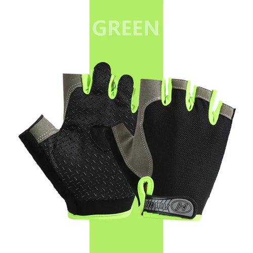 Men Cycling Bicycle Gloves Half Finger Gym Gloves Women Mitten