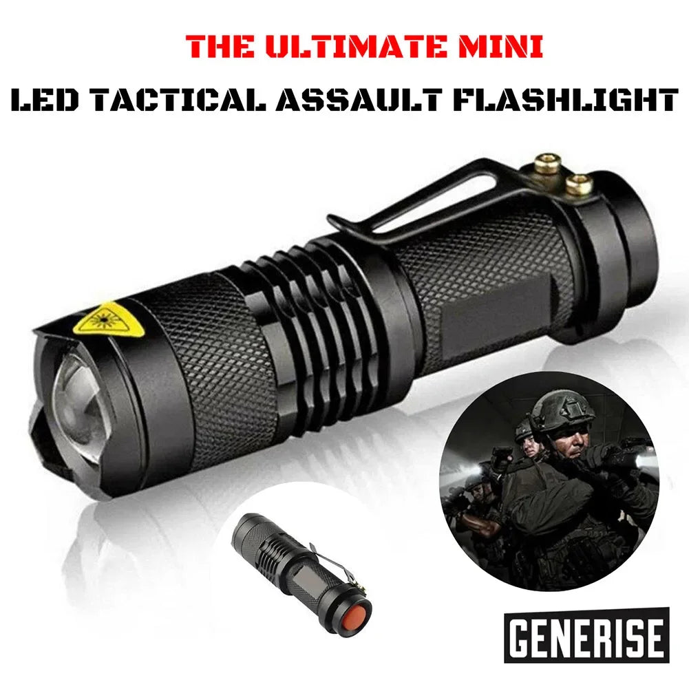 1x Waterproof Tactical Flashlights Portable LED Camping Lamps 3-Mode
