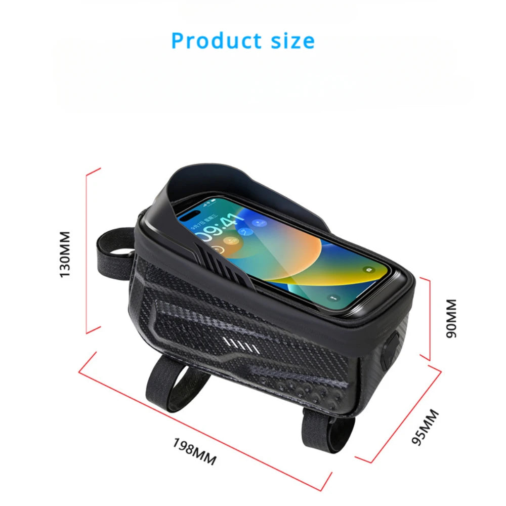 Bicycle Top Tube Bag, Frame Bag, Hard Shell Bag, Waterproof Mountain