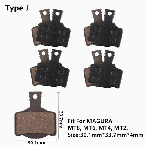 4Pairs Bike MTB Semi-Metallic Disc Brake Pads For Shimano B01S G01S