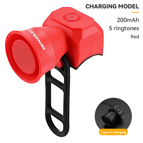 Bicycle Horn Mountain Bike Mini USB Charging Waterproof Electronic
