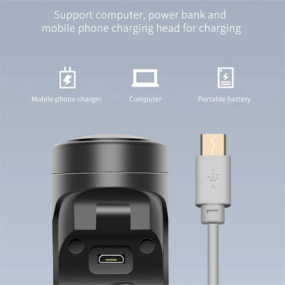 USB Rechargeable Bicycle Electric Bell Motorcycle Horn 4 Modes