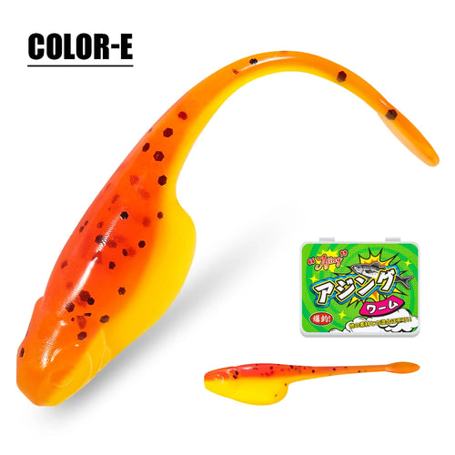 Rosewood Crappie Minnow Shad Soft Baits 5cm Ajing Worm Fishing Lure