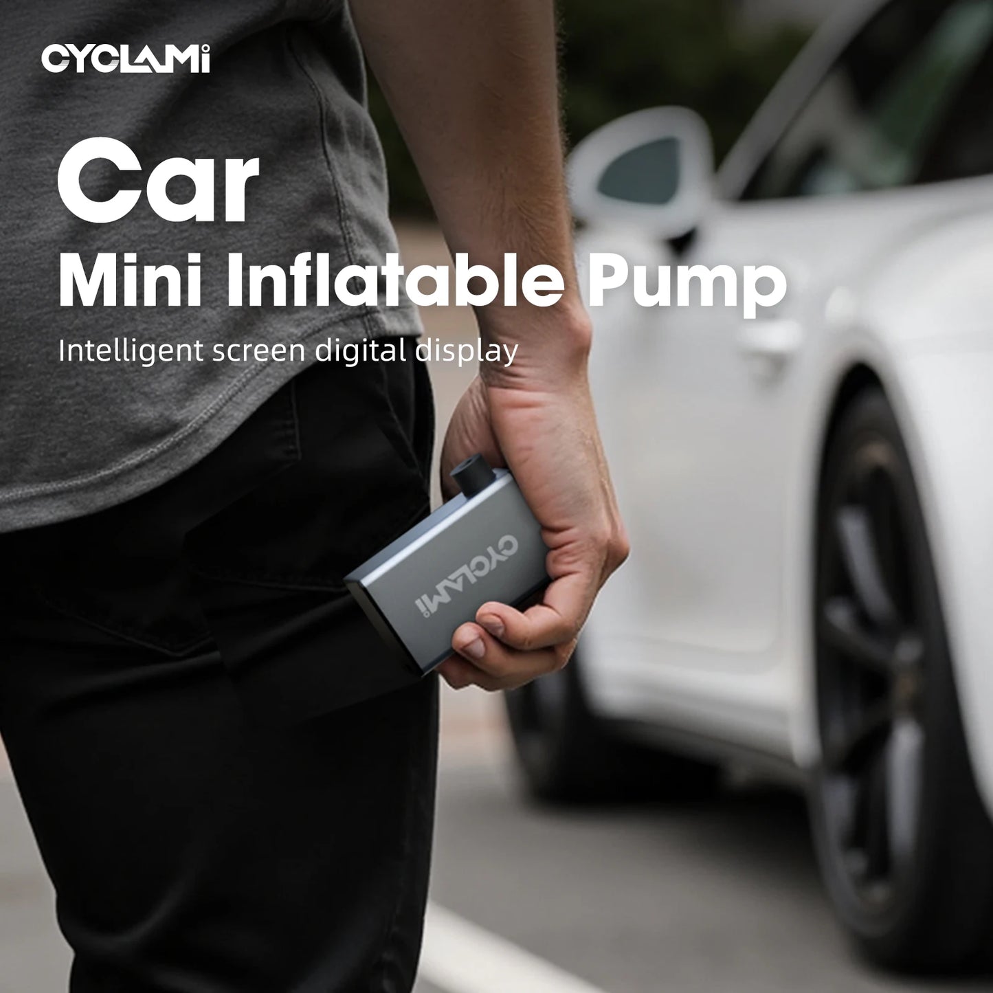 150 PSl Electric Air Pump Tire Pressure Display Portable CYCLAMI A3