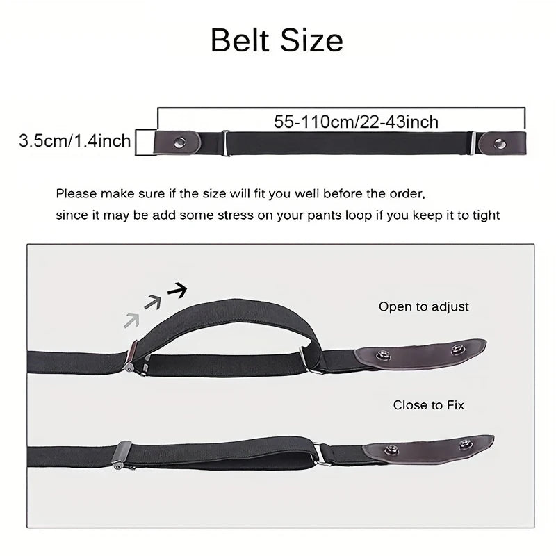 Simple And Fashionable Women'S Belt Elastic Lazy Men'S Belt Woven
