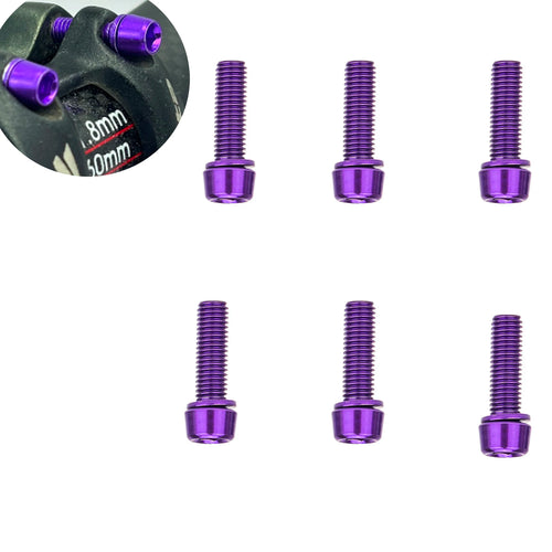 6PCS  Bike Stem M5 Alloy Steel Bolts, Bicycle Stem Bolts Screws,