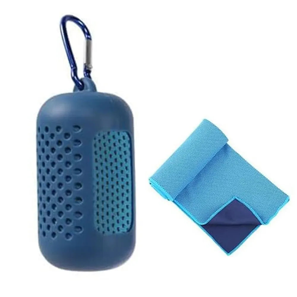 Circular Silicone Wrapped Cold Towel Cooling Towel Quick Drying