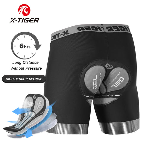 X-TIGER Men's Cycling Underwear Shorts 5D Padded Sports Riding Bike