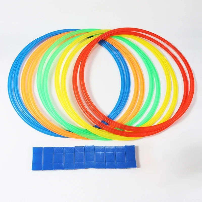 Outdoor Funny Physical Training Sport Lattice Jump Ring Set Game 10