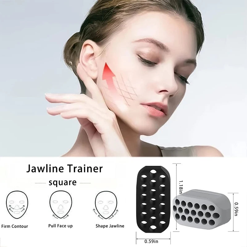 Silicone Jaw Exerciser Facial Toner & Jawline Fitness Ball Neck Toning