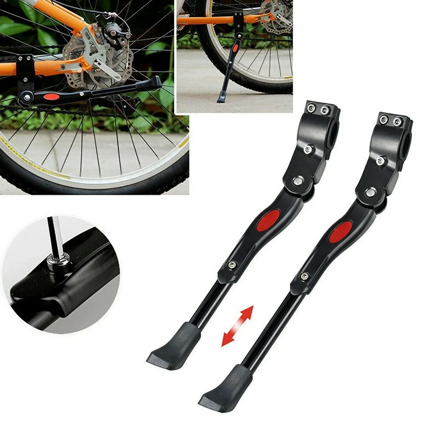 Adjustable Bicycle Kickstand Parking Rack Bicycle Side Support