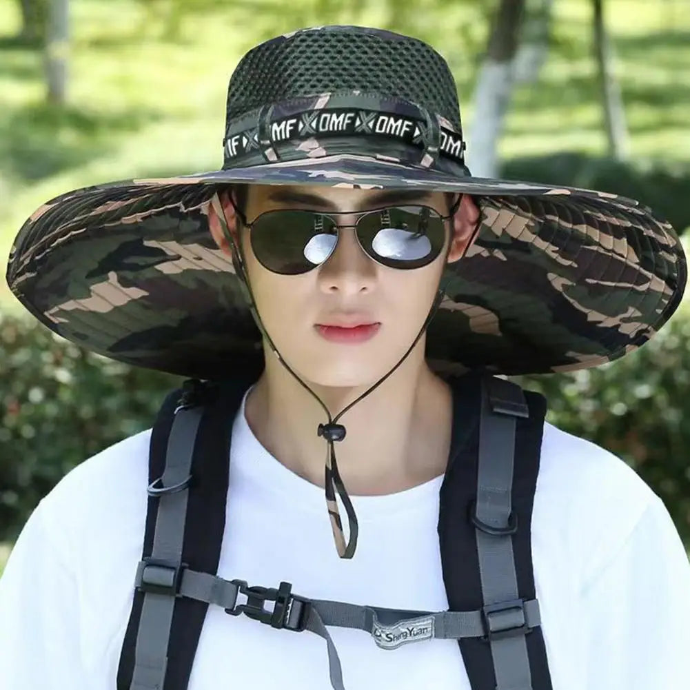Summer Large Sun Hat Men Women Breathable Fishing Caps Sun UV