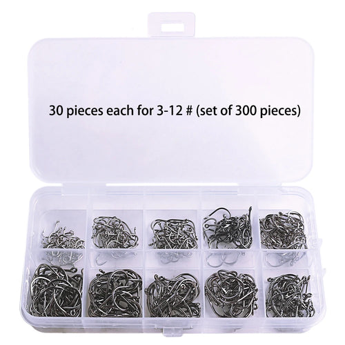1000PCS Fishing Hooks Set High Carbon Steel Sharp Durable Barbed