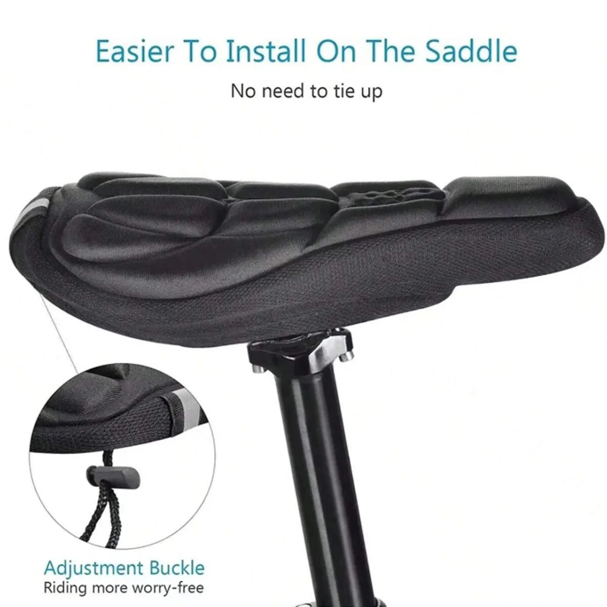 1pc Mtb Bicycle 3d Saddle Cover Comfortable Foam Seat Cushion