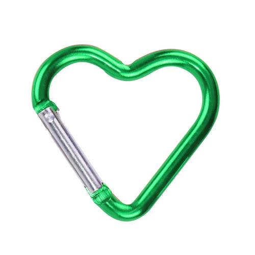 1-Piece Heart-shaped Aluminum Carabiner Key Chain Clip Outdoor Keyring