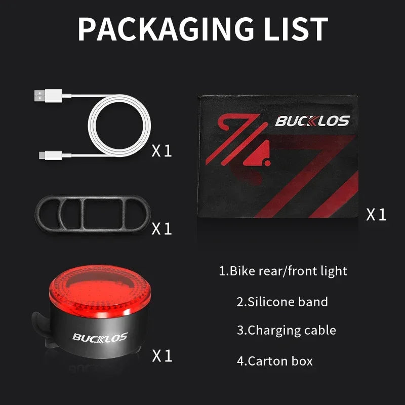 BUCKLOS Cycling Lights COB Bicycle Headlight Taillight LED Bike Front