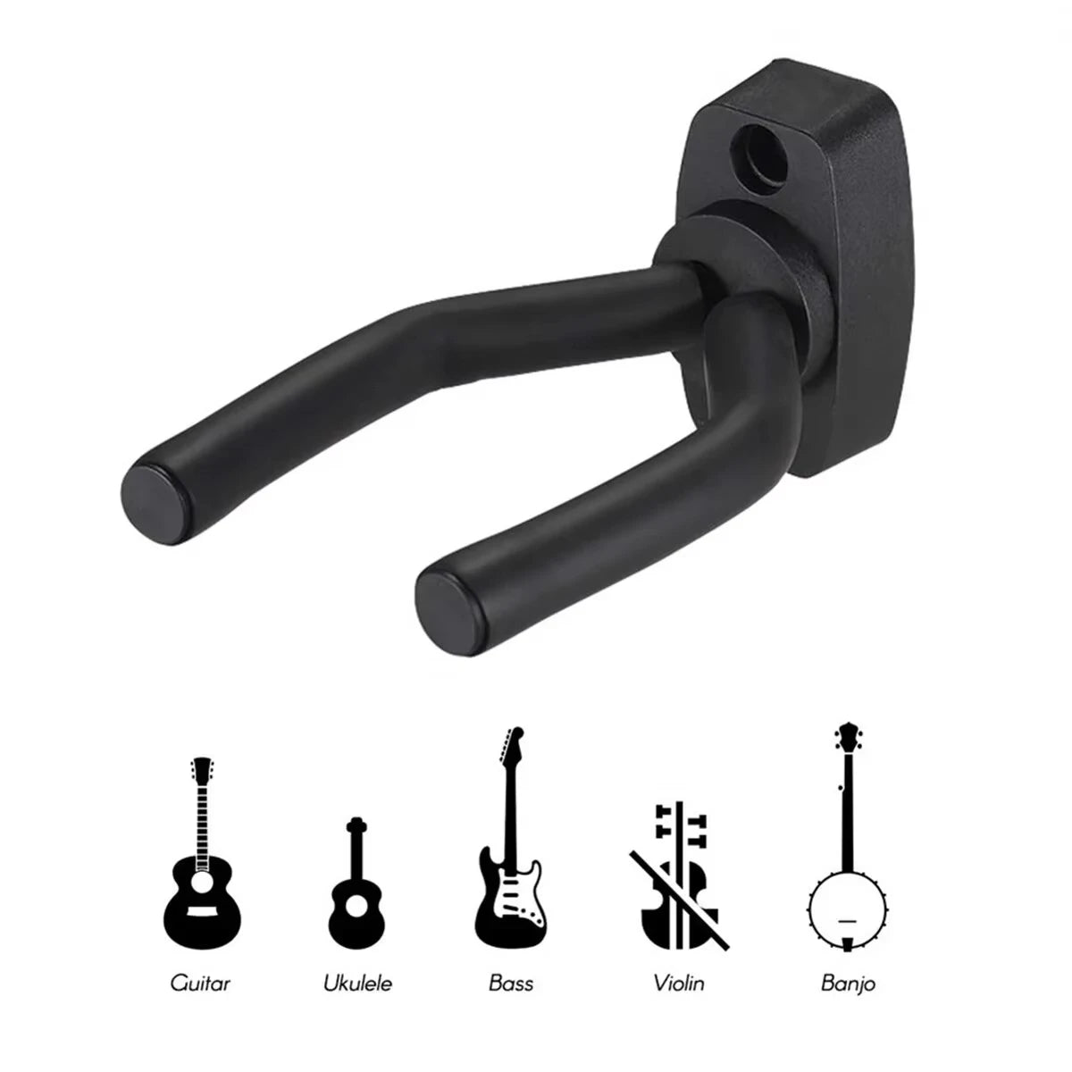 Miwayer Guitar Wall Mount Hanger Black Guitar Hanger Wall Hook for All