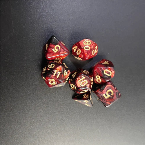 7PCS 1 Set 8 Colors Galaxy Style DND Dice Set D4 D6 D8 D10 D12 D20