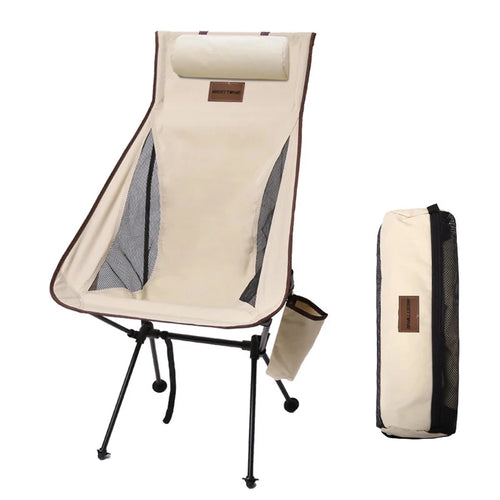 WESTTUNE Portable Folding Camping Chair with Headrest Lightweight