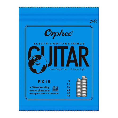 Orphee Electric Guitar Strings Set RX Series Hexagonal Carbon Steel 6