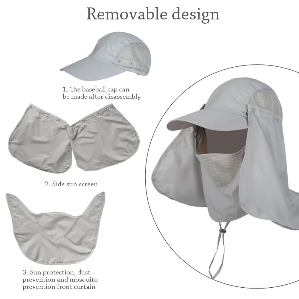 Summer Fishing Sun Hat Baseball Cap Outdoor Neck Face UV Sun