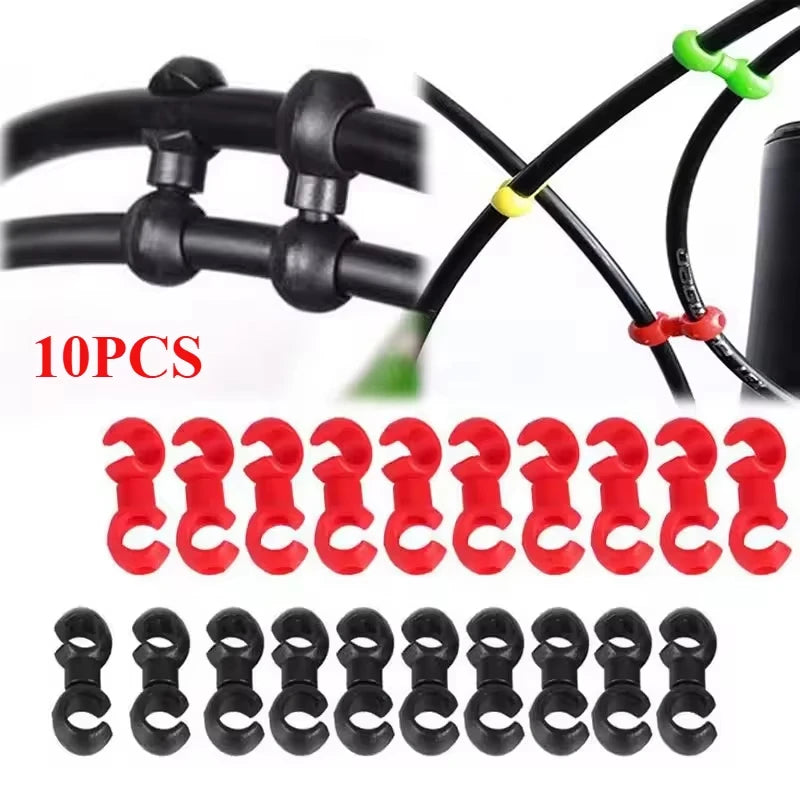 10pcs/set Bike Cross Line Clips Mountain Road Bicycle Brake Gear Cable