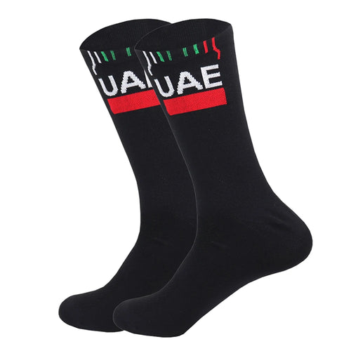 NEW 2026 Cycling Socks Men Women UAE Team Breathable Quick Dry Outdoor