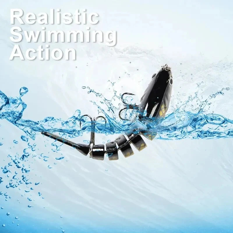 3PCS/Box Fishing Wobbler Lifelike 7 Segment Swimbait Crankbait Hard