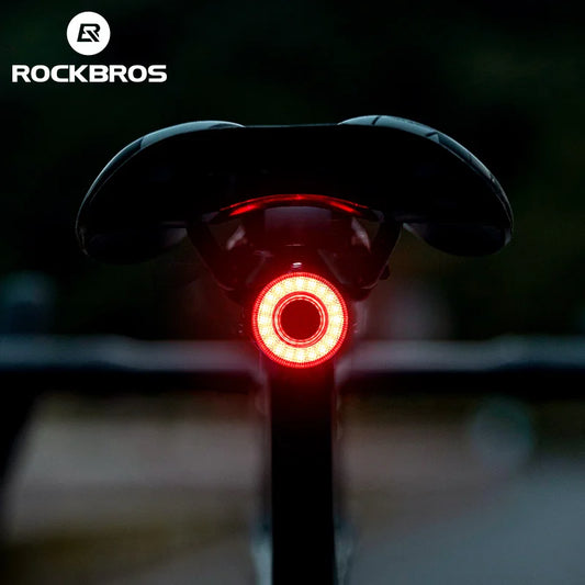 ROCKBROS Smart Bike Tail Light Bicycle Rear Lights IPX6 Waterproof