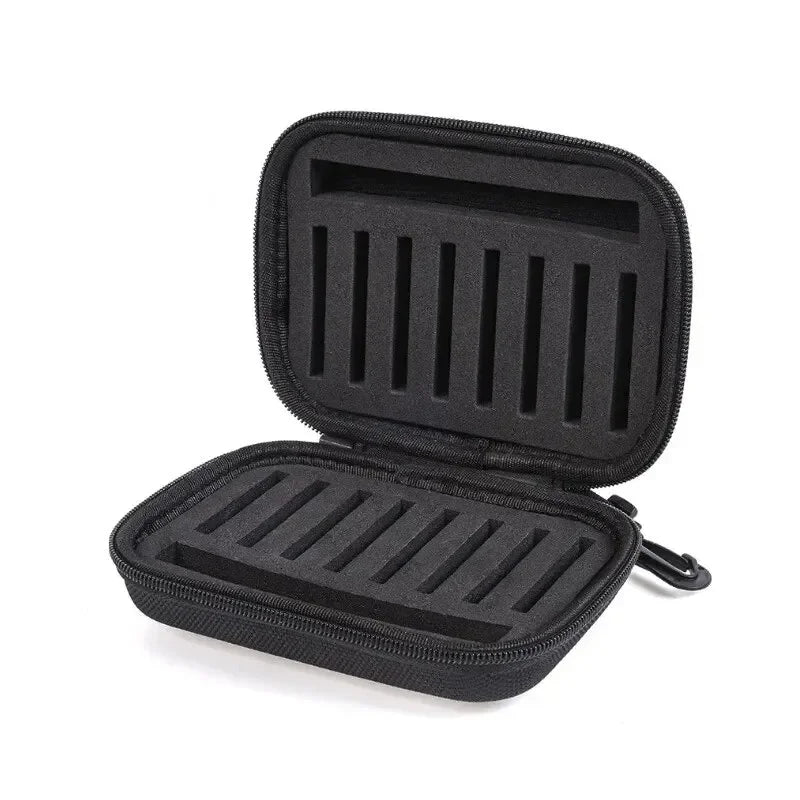 Portabale Fly Fishing Lure Spinner Spoon Bait Black Storage Box