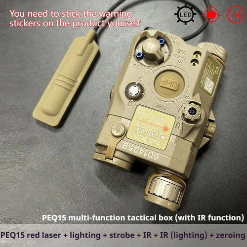 Tactical Airsoft PEQ-15 PEQ15 LA5C Red Dot Green Blue IR Fill Light